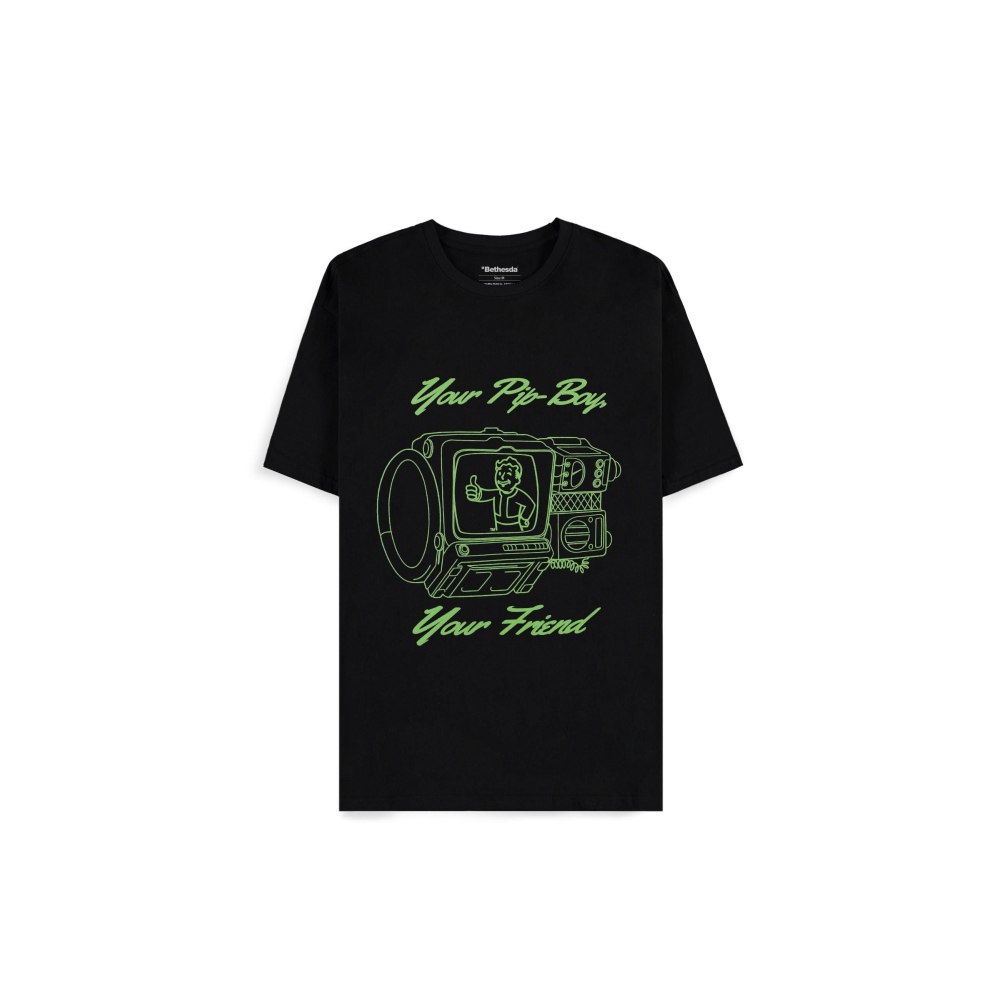 Fallout - Your Pip-boy Your Friend Heren T-shirt - Zwart